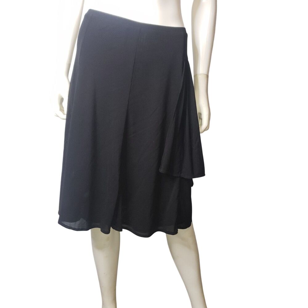 IDEOLOGY Black Waterfall Skirt Womens Size Small